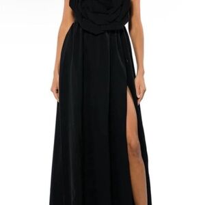 Elegant Black Evening Gown flower